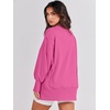 image:imageANRABESS Womens Oversized Sweatshirts Crew Neck Long Sleeve Shirts Casual Loose Slit 2026 Fall Outfits Y2K Teen Girls ClothesHot Pink
