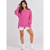 image:imageANRABESS Womens Oversized Sweatshirts Crew Neck Long Sleeve Shirts Casual Loose Slit 2026 Fall Outfits Y2K Teen Girls ClothesHot Pink