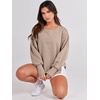 image:imageANRABESS Womens Oversized Sweatshirts Crew Neck Long Sleeve Shirts Casual Loose Slit 2026 Fall Outfits Y2K Teen Girls ClothesKhaki
