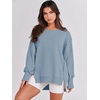 image:imageANRABESS Womens Oversized Sweatshirts Crew Neck Long Sleeve Shirts Casual Loose Slit 2026 Fall Outfits Y2K Teen Girls ClothesLight Blue