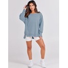 image:imageANRABESS Womens Oversized Sweatshirts Crew Neck Long Sleeve Shirts Casual Loose Slit 2026 Fall Outfits Y2K Teen Girls ClothesLight Blue