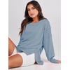 image:imageANRABESS Womens Oversized Sweatshirts Crew Neck Long Sleeve Shirts Casual Loose Slit 2026 Fall Outfits Y2K Teen Girls ClothesLight Blue