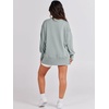 image:imageANRABESS Womens Oversized Sweatshirts Crew Neck Long Sleeve Shirts Casual Loose Slit 2026 Fall Outfits Y2K Teen Girls ClothesLight Green