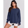 image:imageANRABESS Womens Oversized Sweatshirts Crew Neck Long Sleeve Shirts Casual Loose Slit 2026 Fall Outfits Y2K Teen Girls ClothesNavy Blue
