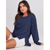 image:imageANRABESS Womens Oversized Sweatshirts Crew Neck Long Sleeve Shirts Casual Loose Slit 2026 Fall Outfits Y2K Teen Girls ClothesNavy Blue