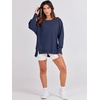 image:imageANRABESS Womens Oversized Sweatshirts Crew Neck Long Sleeve Shirts Casual Loose Slit 2026 Fall Outfits Y2K Teen Girls ClothesNavy Blue