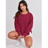 image:imageANRABESS Womens Oversized Sweatshirts Crew Neck Long Sleeve Shirts Casual Loose Slit 2026 Fall Outfits Y2K Teen Girls ClothesRed