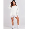 image:imageANRABESS Womens Oversized Sweatshirts Crew Neck Long Sleeve Shirts Casual Loose Slit 2026 Fall Outfits Y2K Teen Girls ClothesWhite
