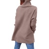 image:imageANRABESS Womens Oversized Turtleneck Batwing Sleeve Spilt Casual Loose Knit Tunic Pullover Sweater Tops 2026 Fall OutfitsBrown