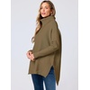 image:imageANRABESS Womens Oversized Turtleneck Batwing Sleeve Spilt Casual Loose Knit Tunic Pullover Sweater Tops 2026 Fall OutfitsCamel