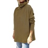 image:imageANRABESS Womens Oversized Turtleneck Batwing Sleeve Spilt Casual Loose Knit Tunic Pullover Sweater Tops 2026 Fall OutfitsCamel