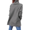 image:imageANRABESS Womens Oversized Turtleneck Batwing Sleeve Spilt Casual Loose Knit Tunic Pullover Sweater Tops 2026 Fall OutfitsDark Gray