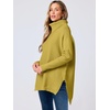 image:imageANRABESS Womens Oversized Turtleneck Batwing Sleeve Spilt Casual Loose Knit Tunic Pullover Sweater Tops 2026 Fall OutfitsGinger