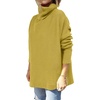 image:imageANRABESS Womens Oversized Turtleneck Batwing Sleeve Spilt Casual Loose Knit Tunic Pullover Sweater Tops 2026 Fall OutfitsGinger