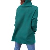 image:imageANRABESS Womens Oversized Turtleneck Batwing Sleeve Spilt Casual Loose Knit Tunic Pullover Sweater Tops 2026 Fall OutfitsGrass