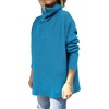 image:imageANRABESS Womens Oversized Turtleneck Batwing Sleeve Spilt Casual Loose Knit Tunic Pullover Sweater Tops 2026 Fall OutfitsLake