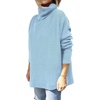 image:imageANRABESS Womens Oversized Turtleneck Batwing Sleeve Spilt Casual Loose Knit Tunic Pullover Sweater Tops 2026 Fall OutfitsSky