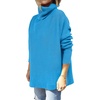 image:imageANRABESS Womens Oversized Turtleneck Batwing Sleeve Spilt Casual Loose Knit Tunic Pullover Sweater Tops 2026 Fall OutfitsSky Blue