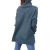 image:imageANRABESS Womens Oversized Turtleneck Batwing Sleeve Spilt Casual Loose Knit Tunic Pullover Sweater Tops 2026 Fall OutfitsTeal