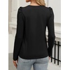 image:imageANRABESS Womens Puff Long Sleeve Shirts Crewneck Fall Tops Basic Dressy Casual Blouses 2026 Trendy OutfitsBlack