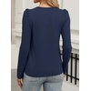 image:imageANRABESS Womens Puff Long Sleeve Shirts Crewneck Fall Tops Basic Dressy Casual Blouses 2026 Trendy OutfitsNavy Blue