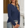 image:imageANRABESS Womens Puff Long Sleeve Shirts Crewneck Fall Tops Basic Dressy Casual Blouses 2026 Trendy OutfitsNavy Blue