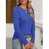 image:imageANRABESS Womens Puff Long Sleeve Shirts Crewneck Fall Tops Basic Dressy Casual Blouses 2026 Trendy OutfitsRoyal Blue