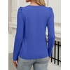 image:imageANRABESS Womens Puff Long Sleeve Shirts Crewneck Fall Tops Basic Dressy Casual Blouses 2026 Trendy OutfitsRoyal Blue