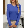 image:imageANRABESS Womens Puff Long Sleeve Shirts Crewneck Fall Tops Basic Dressy Casual Blouses 2026 Trendy OutfitsRoyal Blue