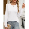 image:imageANRABESS Womens Puff Long Sleeve Shirts Crewneck Fall Tops Basic Dressy Casual Blouses 2026 Trendy OutfitsWhite