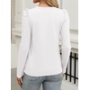 image:imageANRABESS Womens Puff Long Sleeve Shirts Crewneck Fall Tops Basic Dressy Casual Blouses 2026 Trendy OutfitsWhite