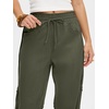image:imageANRABESS Womens Striped Barrel Casual Pants 2026 Trendy Summer Elastic Drawstring Baggy Lounge Wide Leg Trousers with PocketsArmy Green White Stripe