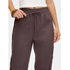 image:imageANRABESS Womens Striped Barrel Casual Pants 2026 Trendy Summer Elastic Drawstring Baggy Lounge Wide Leg Trousers with PocketsBrown White Stripe