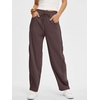 image:imageANRABESS Womens Striped Barrel Casual Pants 2026 Trendy Summer Elastic Drawstring Baggy Lounge Wide Leg Trousers with PocketsBrown White Stripe