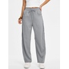 image:imageANRABESS Womens Striped Barrel Casual Pants 2026 Trendy Summer Elastic Drawstring Baggy Lounge Wide Leg Trousers with PocketsGrey White Stripe