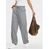 image:imageANRABESS Womens Striped Barrel Casual Pants 2026 Trendy Summer Elastic Drawstring Baggy Lounge Wide Leg Trousers with PocketsGrey White Stripe