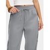 image:imageANRABESS Womens Striped Barrel Casual Pants 2026 Trendy Summer Elastic Drawstring Baggy Lounge Wide Leg Trousers with PocketsGrey White Stripe
