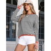 image:imageANRABESS Womens Striped Sweaters Long Sleeve Top Crewneck Color Block Casual Loose Knitted Pullover Shirts 2026 Fall OutfitsBlack White Orange