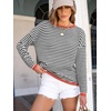 image:imageANRABESS Womens Striped Sweaters Long Sleeve Top Crewneck Color Block Casual Loose Knitted Pullover Shirts 2026 Fall OutfitsBlack White Orange