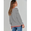 image:imageANRABESS Womens Striped Sweaters Long Sleeve Top Crewneck Color Block Casual Loose Knitted Pullover Shirts 2026 Fall OutfitsBlack White Orange