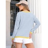 image:imageANRABESS Womens Striped Sweaters Long Sleeve Top Crewneck Color Block Casual Loose Knitted Pullover Shirts 2026 Fall OutfitsBlue White Yellow