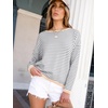 image:imageANRABESS Womens Striped Sweaters Long Sleeve Top Crewneck Color Block Casual Loose Knitted Pullover Shirts 2026 Fall OutfitsGrey White Apricot