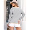 image:imageANRABESS Womens Striped Sweaters Long Sleeve Top Crewneck Color Block Casual Loose Knitted Pullover Shirts 2026 Fall OutfitsGrey White Apricot