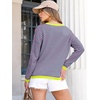 image:imageANRABESS Womens Striped Sweaters Long Sleeve Top Crewneck Color Block Casual Loose Knitted Pullover Shirts 2026 Fall OutfitsPink Green