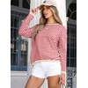 image:imageANRABESS Womens Striped Sweaters Long Sleeve Top Crewneck Color Block Casual Loose Knitted Pullover Shirts 2026 Fall OutfitsRed White Apricot