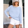 image:imageANRABESS Womens Striped Sweaters Long Sleeve Top Crewneck Color Block Casual Loose Knitted Pullover Shirts 2026 Fall OutfitsWhite Blue