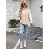image:imageANRABESS Womens Sweater Vest Summer Sleeveless Crewneck Ribbed Knit Side Button Loose Pullover Tank Tops 2026 Fall OutfitsBeige