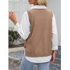 image:imageANRABESS Womens Sweater Vest Summer Sleeveless Crewneck Ribbed Knit Side Button Loose Pullover Tank Tops 2026 Fall OutfitsBrown