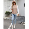 image:imageANRABESS Womens Sweater Vest Summer Sleeveless Crewneck Ribbed Knit Side Button Loose Pullover Tank Tops 2026 Fall OutfitsFlush Pink