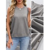 image:imageANRABESS Womens Sweater Vest Summer Sleeveless Crewneck Ribbed Knit Side Button Loose Pullover Tank Tops 2026 Fall OutfitsGray